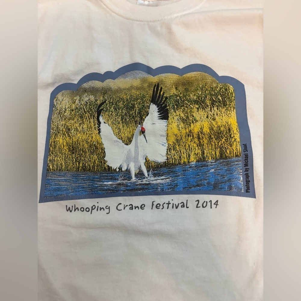 Whooping Crane Festival 2014 T-Shirt Size M Used - Picture 5 of 10